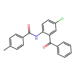 N-(2-benzoyl-4-chlorophenyl)-4-methylbenzamide structure