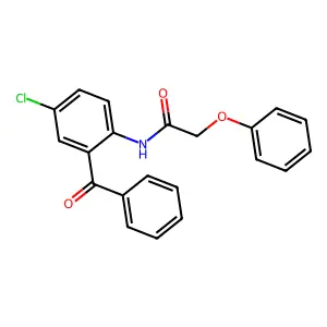 N-(2-benzoyl-4-chlorophenyl)-2-phenoxyacetamide structure