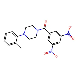 3,5-Dinitrophenyl 4-(2-methylphenyl)piperazinyl ketone structure