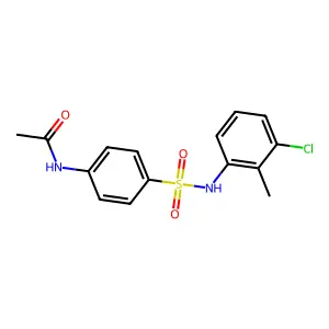 N-[4-[(3-chloro-2-methylphenyl)sulfamoyl]phenyl]acetamide structure