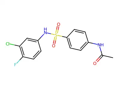 N-{4-[(3-chloro-4-fluorophenyl)sulfamoyl]phenyl}acetamide structure