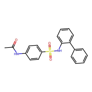 N-[4-[(2-phenylphenyl)sulfamoyl]phenyl]acetamide structure