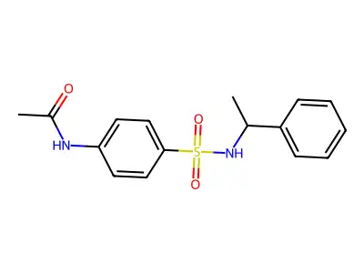 N-[4-(1-phenylethylsulfamoyl)phenyl]acetamide structure