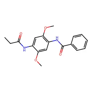 N-[2,5-dimethoxy-4-(propanoylamino)phenyl]benzamide structure