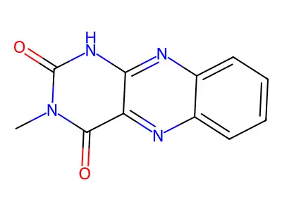 3-methyl-1H-benzo[g]pteridine-2,4-dione structure