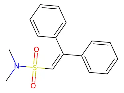 N,N-dimethyl-2,2-diphenylethenesulfonamide structure