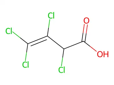 2,3,4,4-Tetrachloro-3-butenoic acid structure