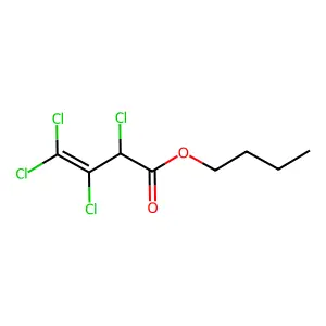 Butyl 2,3,4,4-tetrachloro-3-butenoate structure