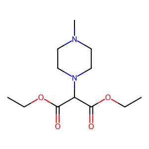 1,3-Propanedioic acid, 2-(4-methyl-1-piperazinyl)-, diethyl ester structure