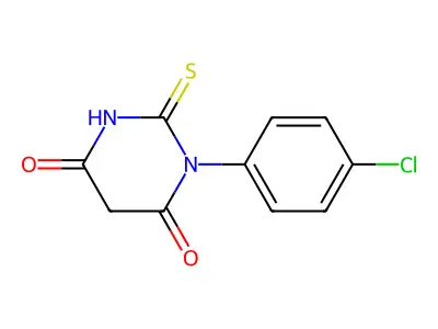 3-(4-Chlorophenyl)-6-hydroxy-2-sulfanyl-3,4-dihydropyrimidin-4-one structure