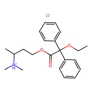 3-(Dimethylamino)butyl ethoxy(diphenyl)acetate--hydrogen chloride (1/1) structure