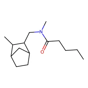 Valeramide, N-methyl-N-((3-methyl-2-norbornyl)methyl)- structure