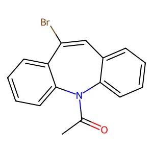 5-acetyl-10-bromo-5H-dibenz[b,f]azepine structure