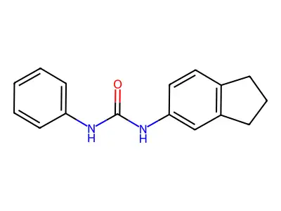 1-(2,3-dihydro-1H-inden-5-yl)-3-phenylurea structure