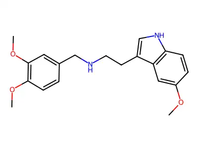 1H-Indole-3-ethanamine, N-[(3,4-dimethoxyphenyl)methyl]-5-methoxy- structure
