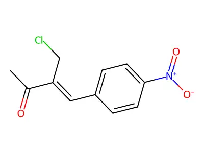 3-Buten-2-one, 3-(chloromethyl)-4-(4-nitrophenyl)-, (3Z)- structure