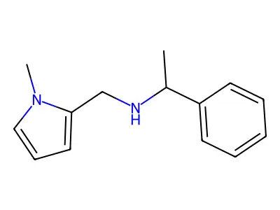 N-[(1-methylpyrrol-2-yl)methyl]-1-phenylethanamine structure