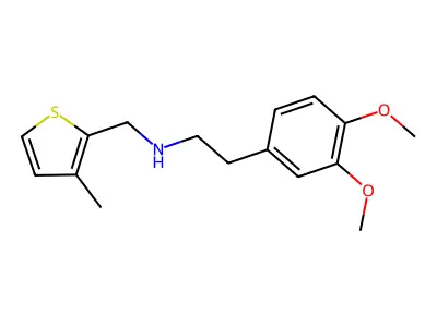 2-(3,4-dimethoxyphenyl)-N-[(3-methylthiophen-2-yl)methyl]ethanamine structure