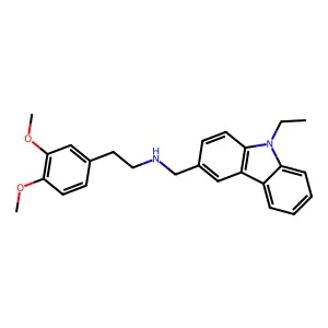 2-(3,4-dimethoxyphenyl)-N-[(9-ethylcarbazol-3-yl)methyl]ethanamine structure