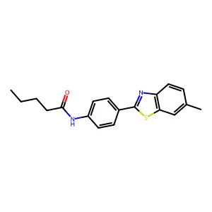 N-[4-(6-methyl-1,3-benzothiazol-2-yl)phenyl]pentanamide structure