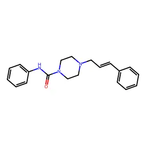 4-Cinnamyl-N-phenylpiperazine-1-carboxamide structure