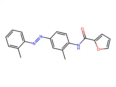 (E)-N-(2-methyl-4-(o-tolyldiazenyl)phenyl)furan-2-carboxamide structure