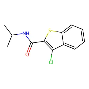 3-chloro-N-isopropyl-1-benzothiophene-2-carboxamide structure