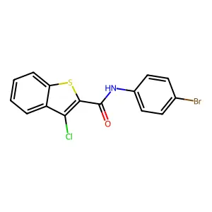 N-(4-Bromophenyl)-3-chloro-1-benzothiophene-2-carboxamide structure