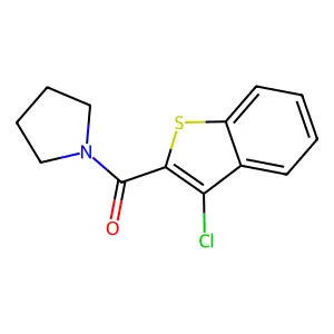 1-[(3-Chloro-1-benzothien-2-yl)carbonyl]pyrrolidine structure