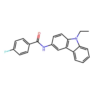 N-(9-ethyl-9H-carbazol-3-yl)-4-fluorobenzamide structure