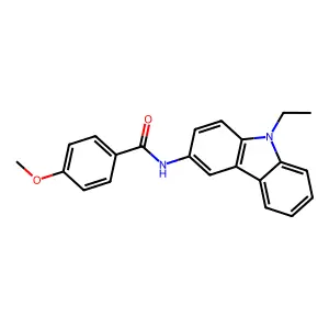 N-(9-ethyl-9H-carbazol-3-yl)-4-methoxybenzamide structure