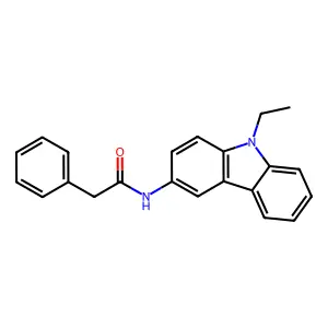 N-(9-ethylcarbazol-3-yl)-2-phenylacetamide structure