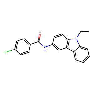 4-chloro-N-(9-ethyl-9H-carbazol-3-yl)benzamide structure