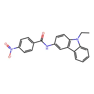 N-(9-ethyl-9H-carbazol-3-yl)-4-nitrobenzamide structure