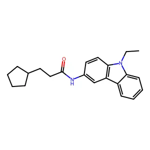 3-cyclopentyl-N-(9-ethyl-9H-carbazol-3-yl)propanamide structure