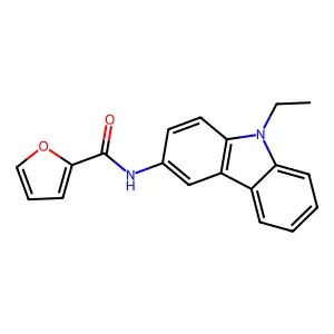 N-(9-ethylcarbazol-3-yl)furan-2-carboxamide structure