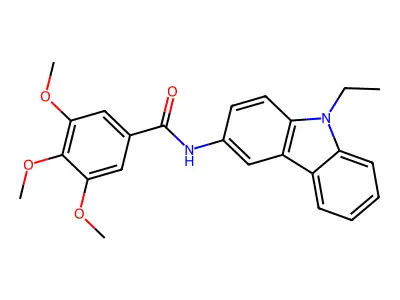 N-(9-ethyl-9H-carbazol-3-yl)-3,4,5-trimethoxybenzamide structure