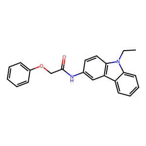 N-(9-ethyl-9H-carbazol-3-yl)-2-phenoxyacetamide structure