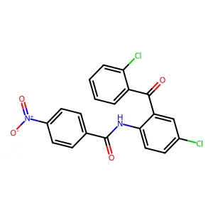 N-[4-chloro-2-(2-chlorobenzoyl)phenyl]-4-nitrobenzamide structure
