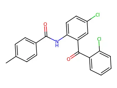 N-[4-chloro-2-(2-chlorobenzoyl)phenyl]-4-methylbenzamide structure