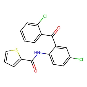N-[4-chloro-2-(2-chlorobenzoyl)phenyl]thiophene-2-carboxamide structure