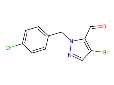 4-Bromo-1-(4-chlorobenzyl)-1H-pyrazole-5-carbaldehyde structure