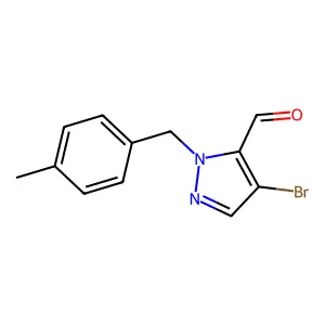 4-Bromo-1-[(4-methylphenyl)methyl]-1H-pyrazole-5-carboxaldehyde structure