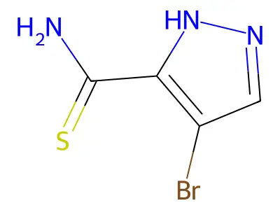 4-bromo-1H-pyrazole-3-carbothioamide structure