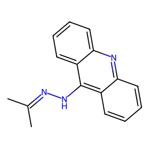 Acetone, 9-acridinylhydrazone structure