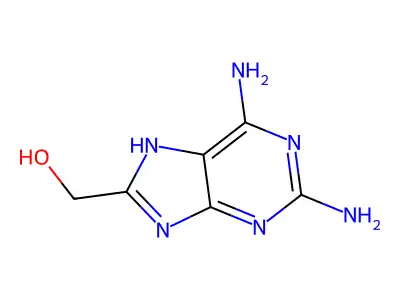 (2,6-diamino-7H-purin-8-yl)methanol structure