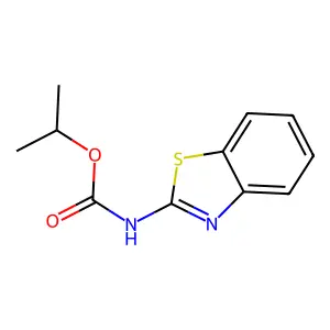 异丙基N-(1,3-苯并噻唑-2-基)氨基甲酸酯 structure