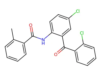 N-[4-chloro-2-(2-chlorobenzoyl)phenyl]-2-methylbenzamide structure