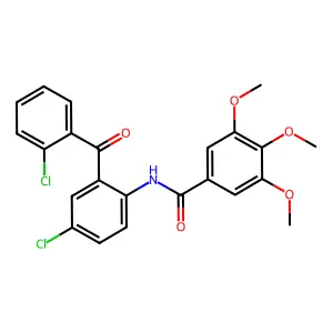 N-[4-chloro-2-(2-chlorobenzoyl)phenyl]-3,4,5-trimethoxybenzamide structure