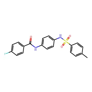 4-fluoro-N-(4-{[(4-methylphenyl)sulfonyl]amino}phenyl)benzamide structure
